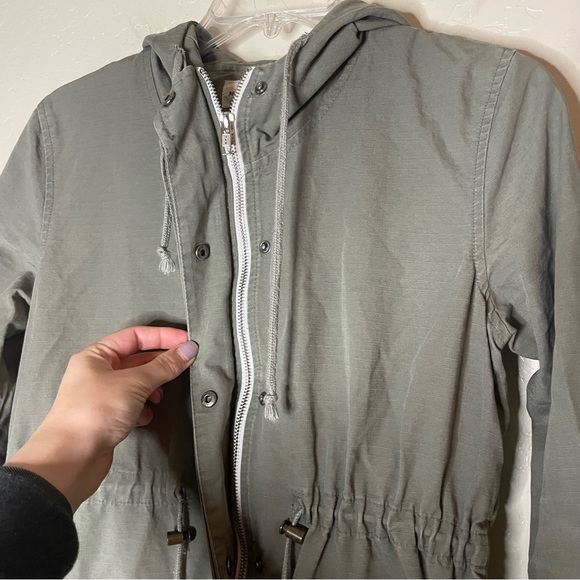 Marine Layer Olive Green Utility Jacket Full Zip Drawstring Waist - Picture 4 of 5